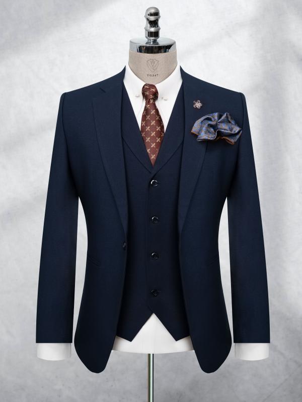 Bộ Suit Xanh Đen Cao Cấp Modern Fit TGS347